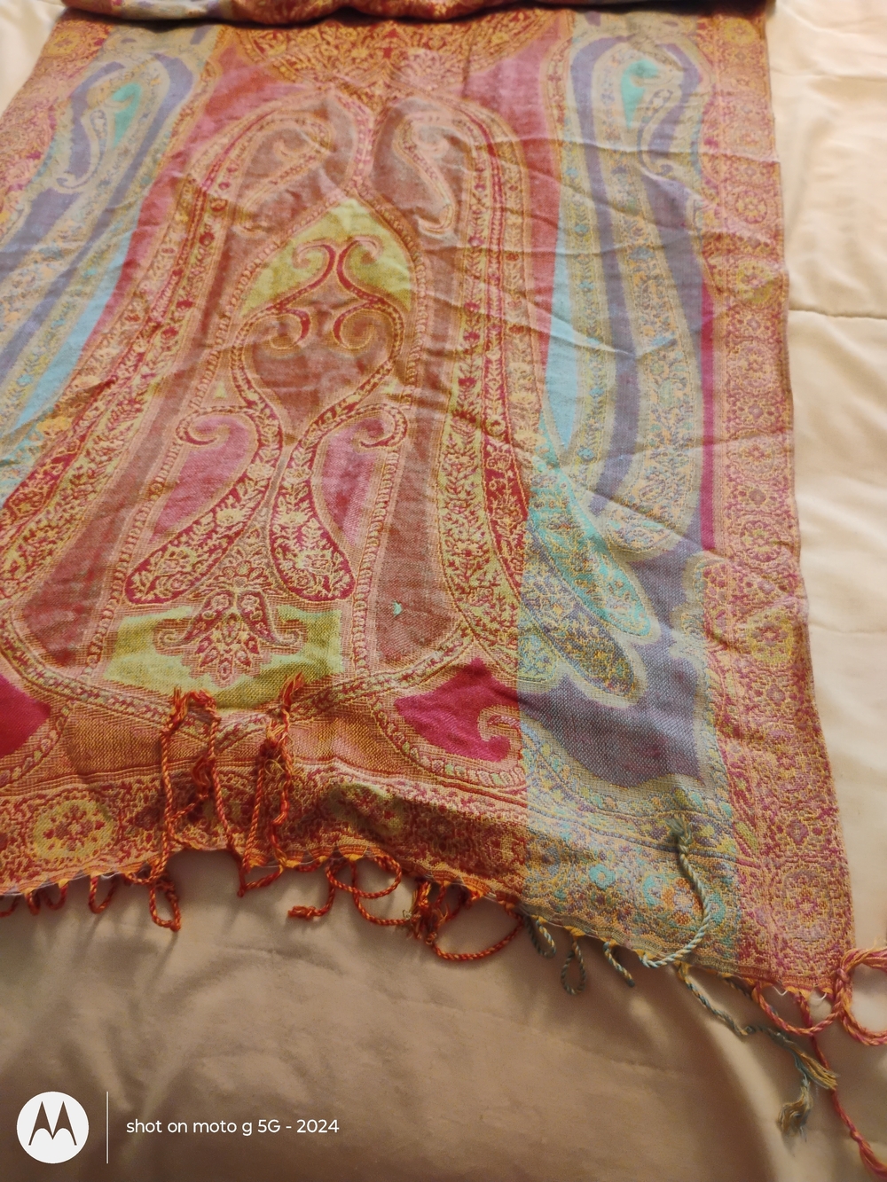 Multicolor Paisley Scarf/ Wrap